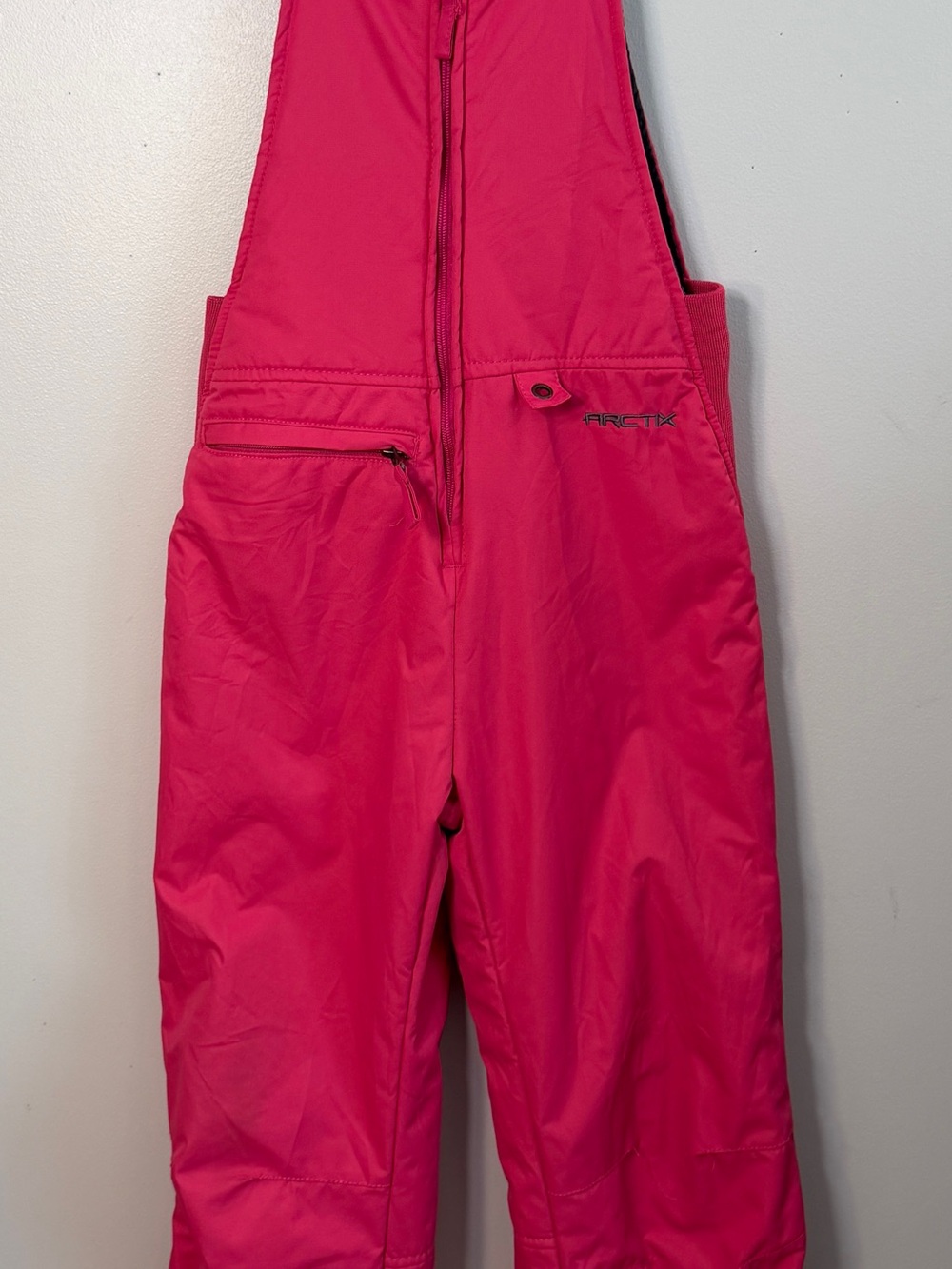 Arctix Kids hot pink insulated snow bib overalls large ski pants winter EUC warm